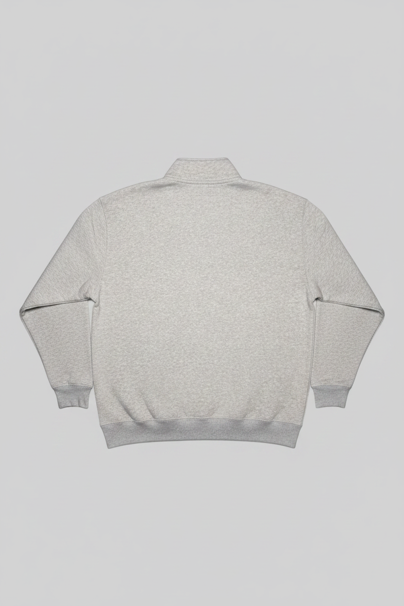 Felpa relaxed fit con mezza zip e stampa Amsterdam