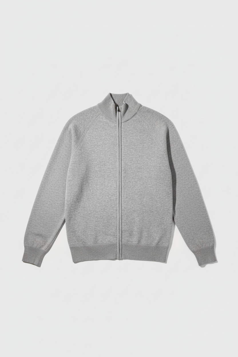 Cardigan grigio fronte 4