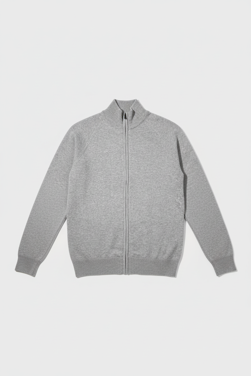 Cardigan grigio fronte 5