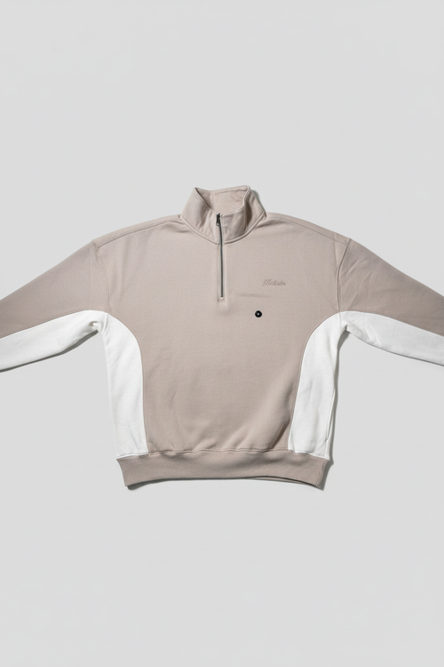 Felpa beige bianca fronte