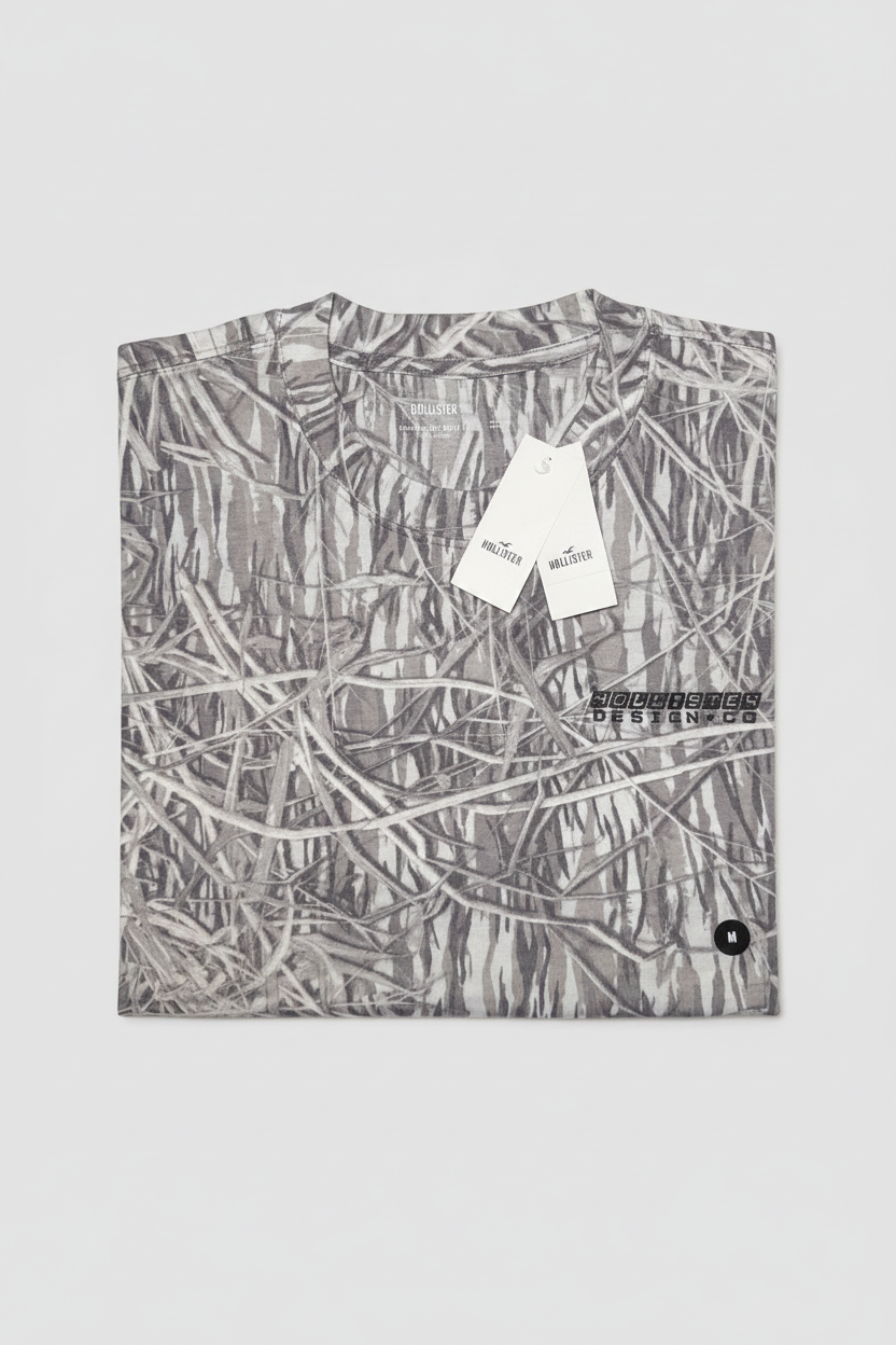 T-shirt girocollo in tessuto pesante con logo e taglio boxy