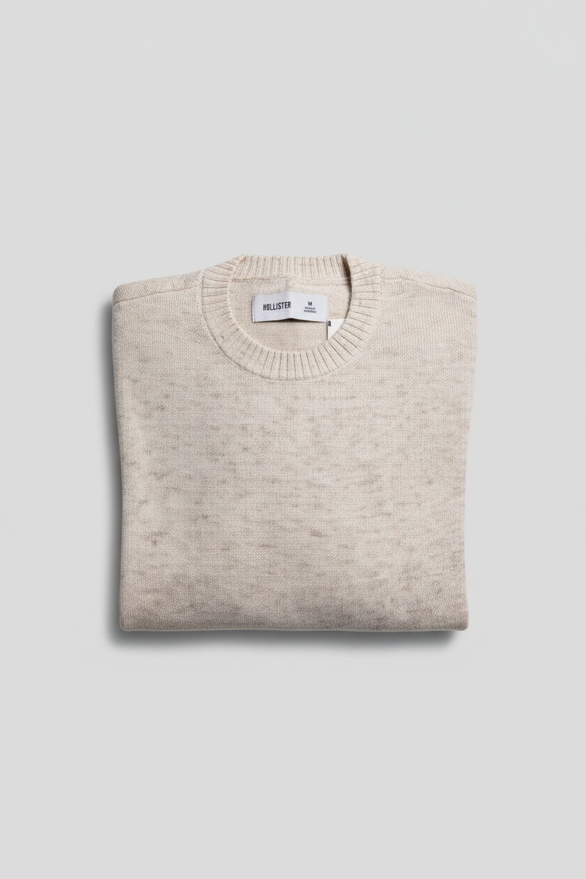 T-shirt in maglia boxy girocollo