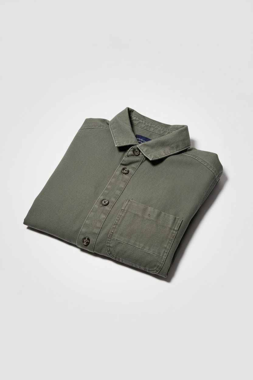 Overshirt piegata fronte 3