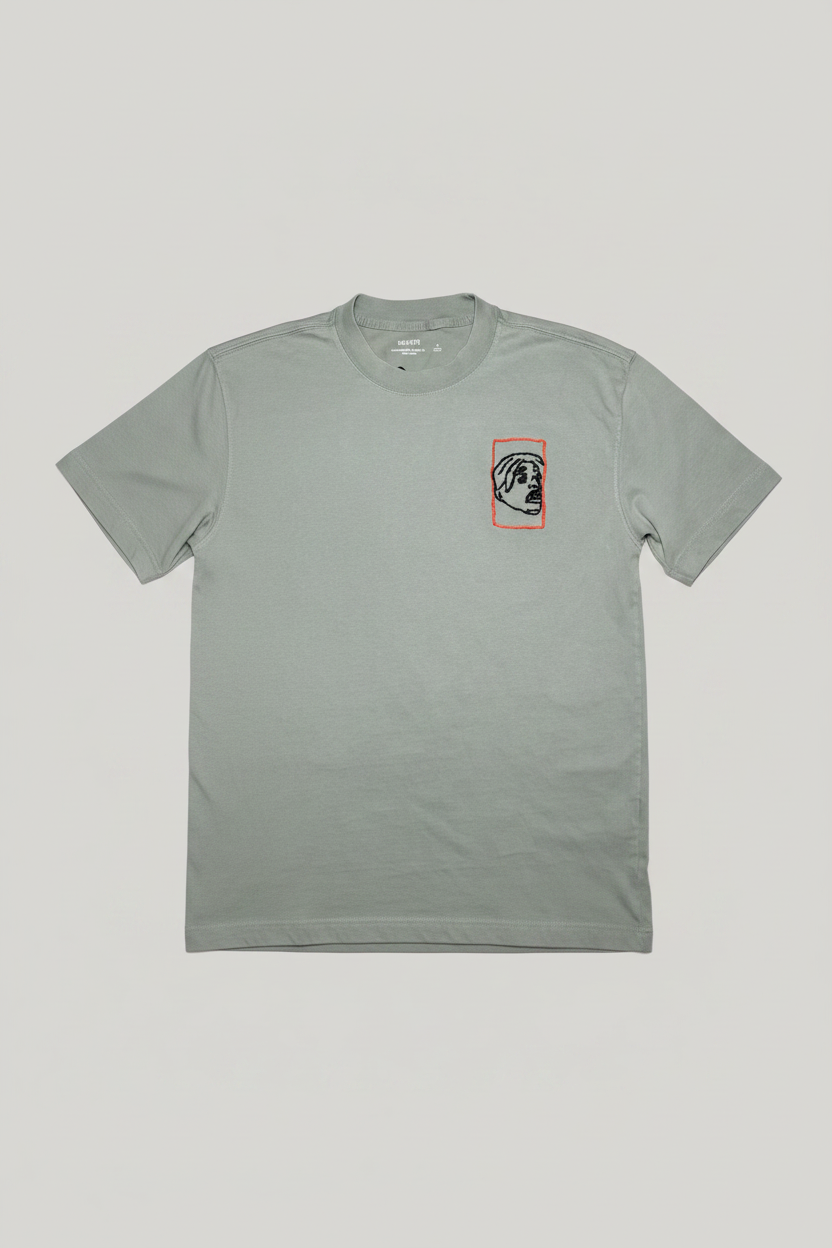 T-shirt slavata Boxy in Tessuto Pesante 2pac