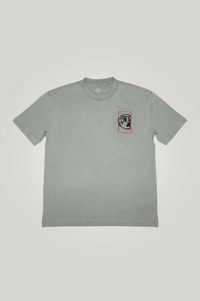 T-shirt slavata Boxy in Tessuto Pesante 2pac